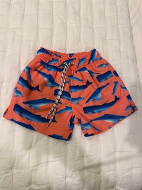 Snapper Rock Swim Trunks with Blue Whale Print